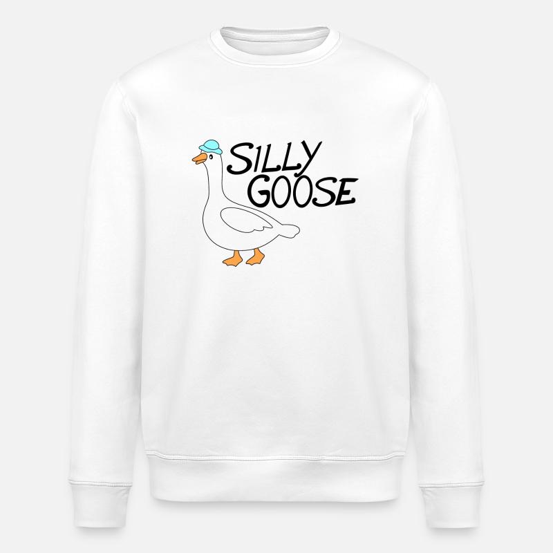 oie idiote avec chapeau drôle - Sweat bio ROLLER Stanley/Stella Unisexe - blanc