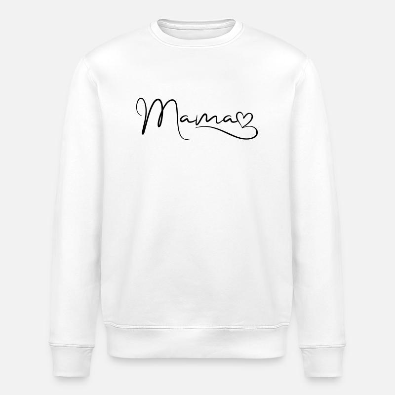 Mama Schrift mit Herz - Stanley/Stella Unisex Bio-Sweatshirt ROLLER - Weiß