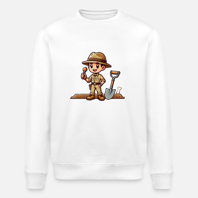 bande dessinée archéologue - Sweat bio ROLLER Stanley/Stella Unisexe - blanc