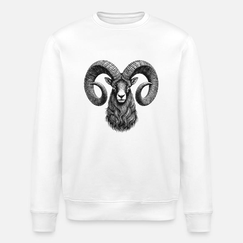 Ram - Stanley/Stella ROLLER Unisex Organic Sweatshirt - white