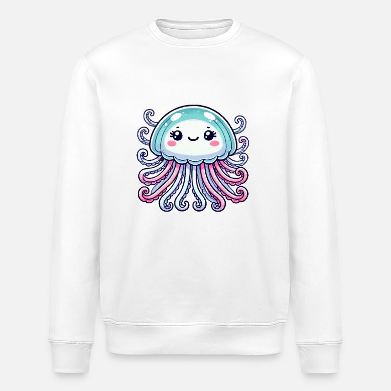 Qualle Comic - Stanley/Stella Unisex Bio-Sweatshirt ROLLER - Weiß