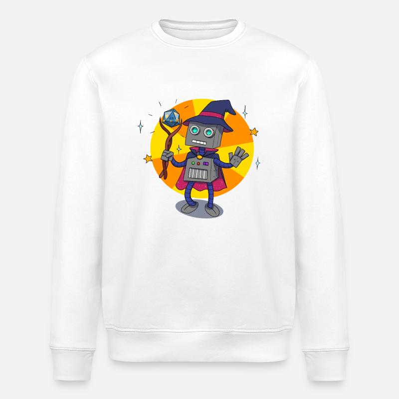 Robowizard - Stanley/Stella ROLLER Unisex Organic Sweatshirt - white