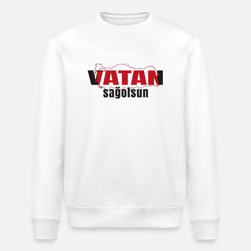 vatan sagolsun v3 - Stanley/Stella Unisex Bio-Sweatshirt ROLLER - Weiß