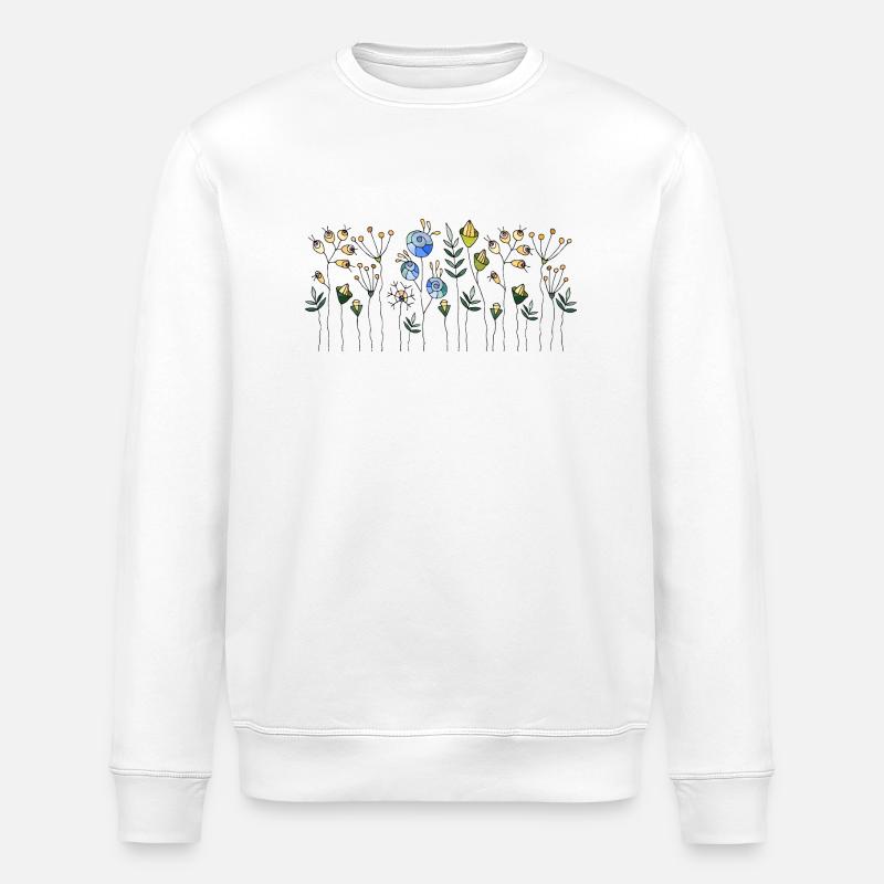 Blumen - Stanley/Stella Unisex Bio-Sweatshirt ROLLER - Weiß