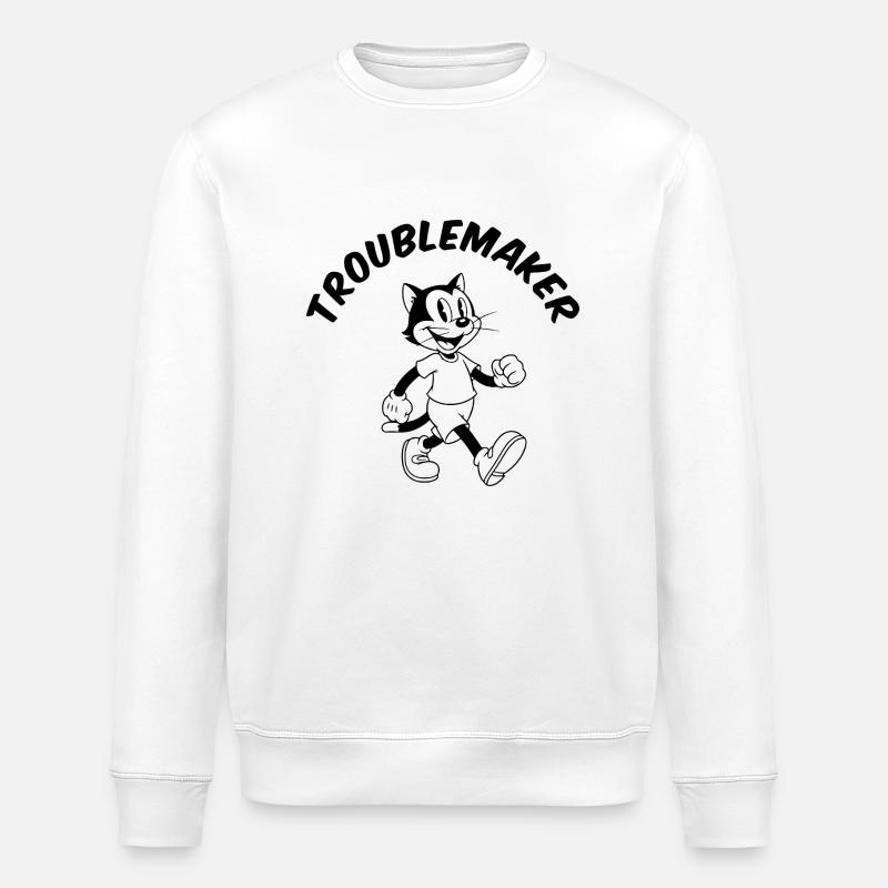 Troublemaker - Stanley/Stella ROLLER Unisex Organic Sweatshirt - white