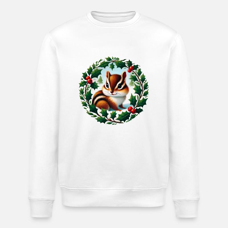 Tamia de Noël mignon - Sweat bio ROLLER Stanley/Stella Unisexe - blanc