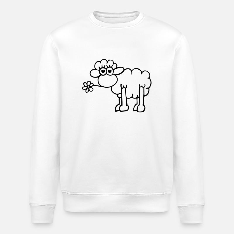 Verliebtes Schaf - Stanley/Stella Unisex Bio-Sweatshirt ROLLER - Weiß