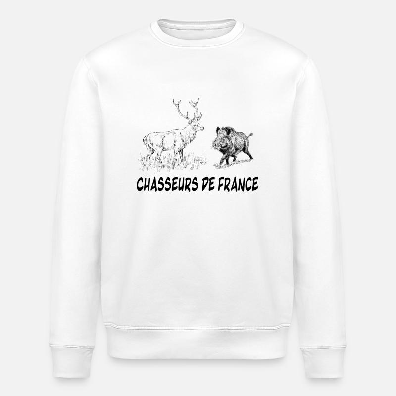 chasseursdefrance - Stanley/Stella Unisex Bio-Sweatshirt ROLLER - Weiß