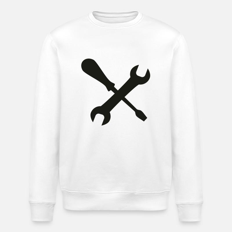 tool, tools - Stanley/Stella ROLLER Unisex Organic Sweatshirt - white