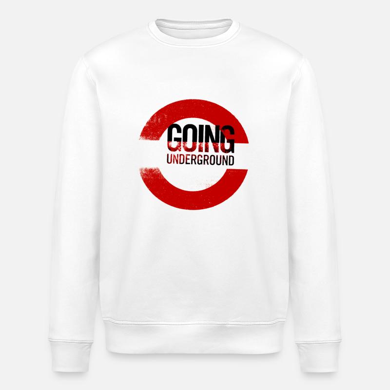 going underground - Stanley/Stella ROLLER Unisex Organic Sweatshirt - white