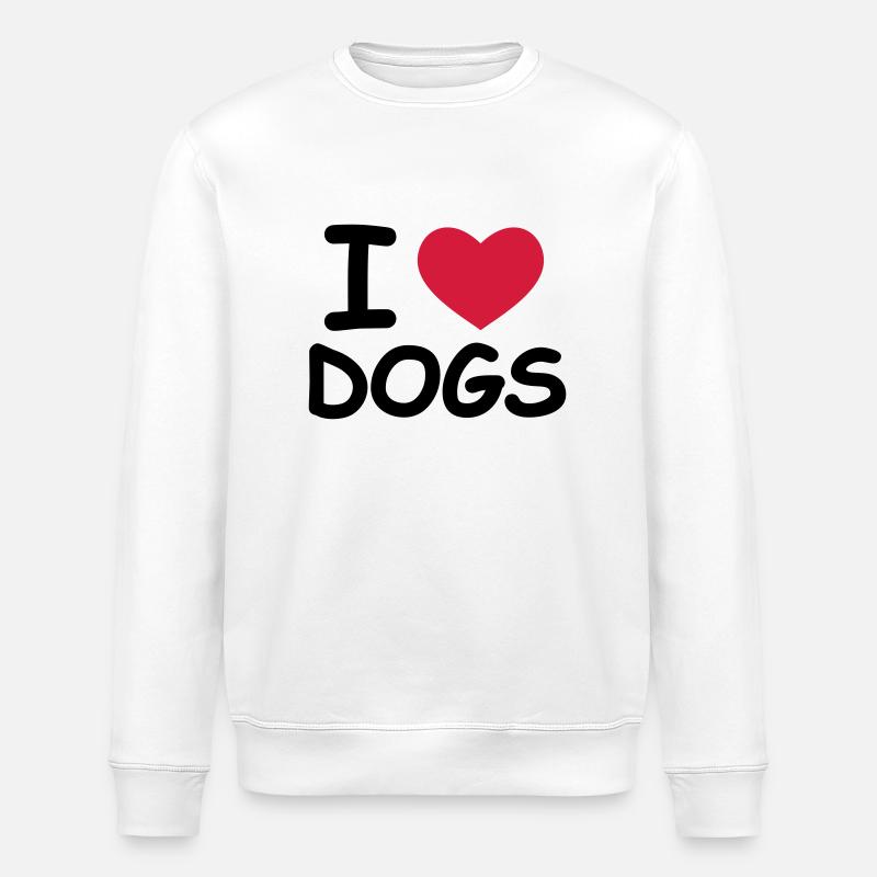 I Love Dogs - Sweat bio ROLLER Stanley/Stella Unisexe - blanc