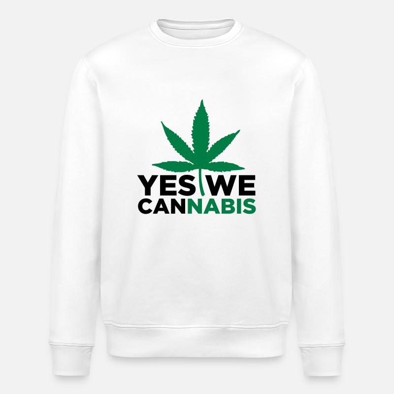 Yes We Cannabis! - Stanley/Stella Unisex Bio-Sweatshirt ROLLER - Weiß
