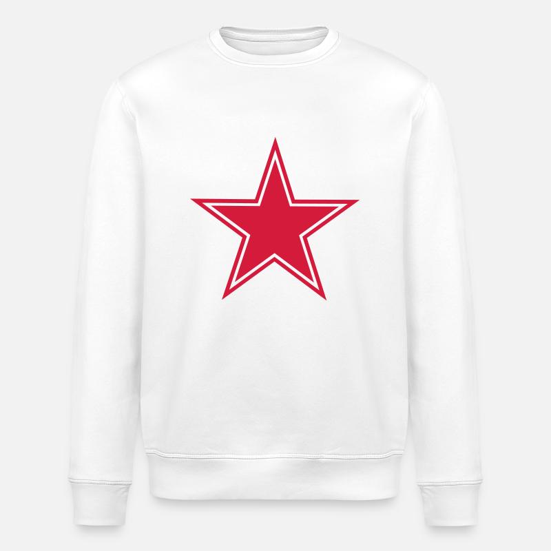 Red Star - Stanley/Stella Unisex Bio-Sweatshirt ROLLER - Weiß