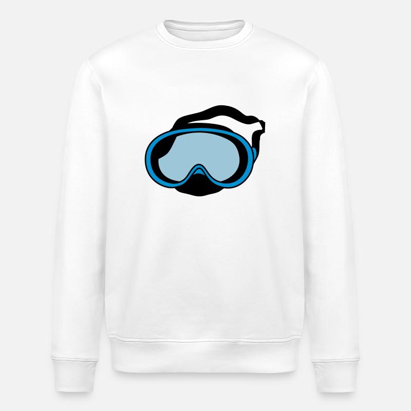 masque de plongée - Sweat bio ROLLER Stanley/Stella Unisexe - blanc
