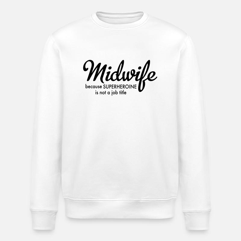midwife - Stanley/Stella Unisex Bio-Sweatshirt ROLLER - Weiß