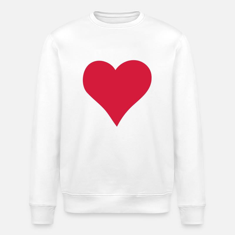 Herz - Stanley/Stella Unisex Bio-Sweatshirt ROLLER - Weiß