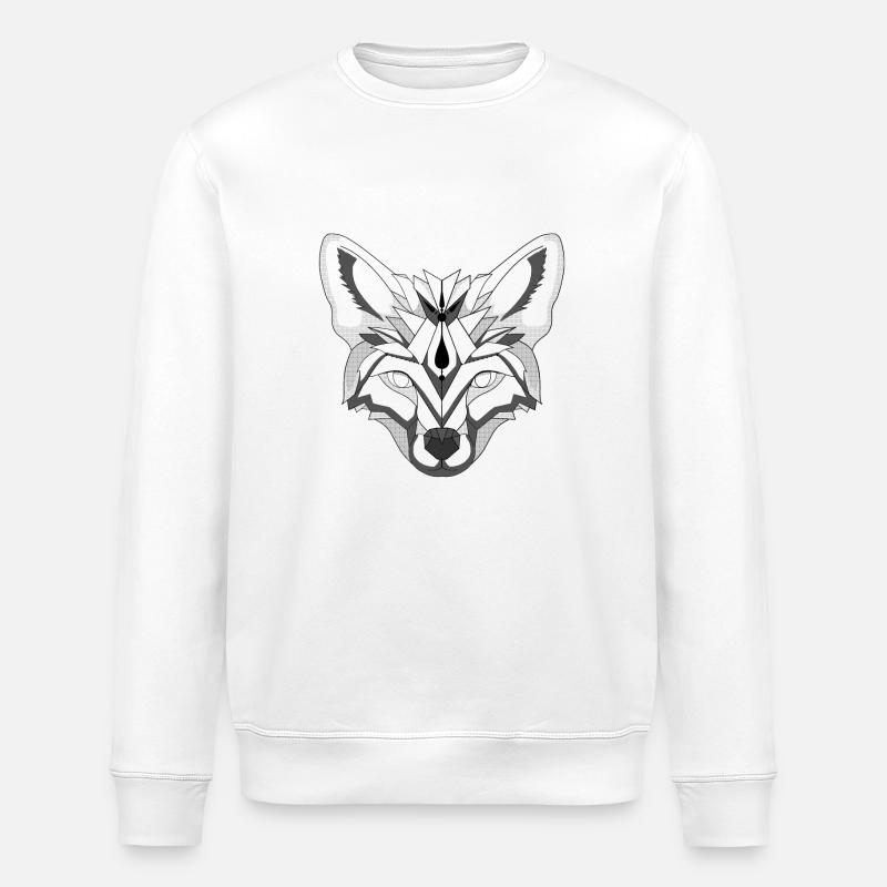 Minimalistischer Fuchs - Stanley/Stella Unisex Bio-Sweatshirt ROLLER - Weiß