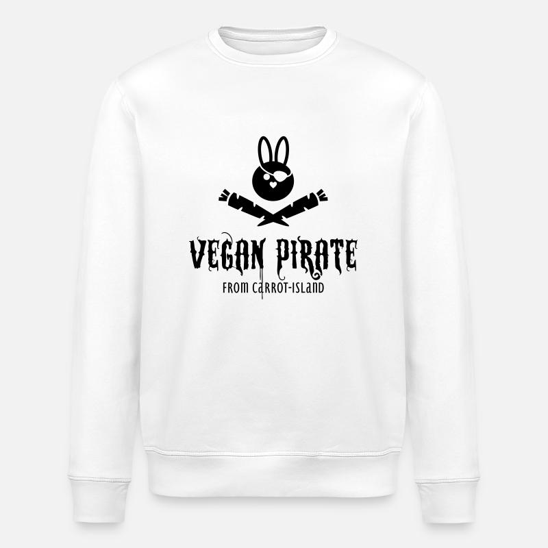 Piraten Hase - Stanley/Stella Unisex Bio-Sweatshirt ROLLER - Weiß