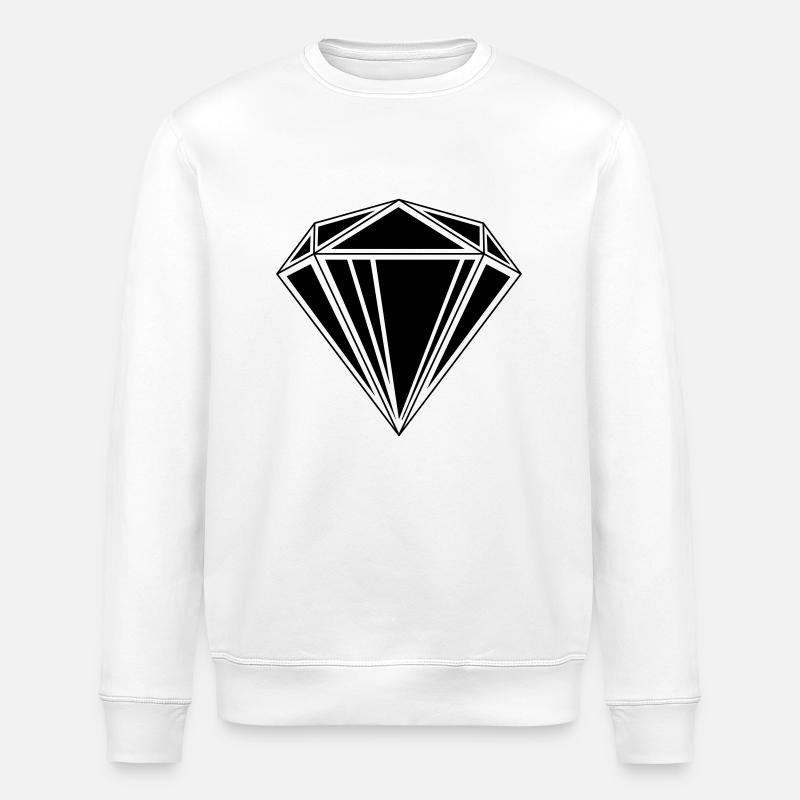 Diamond - Stanley/Stella ROLLER Unisex Organic Sweatshirt - white