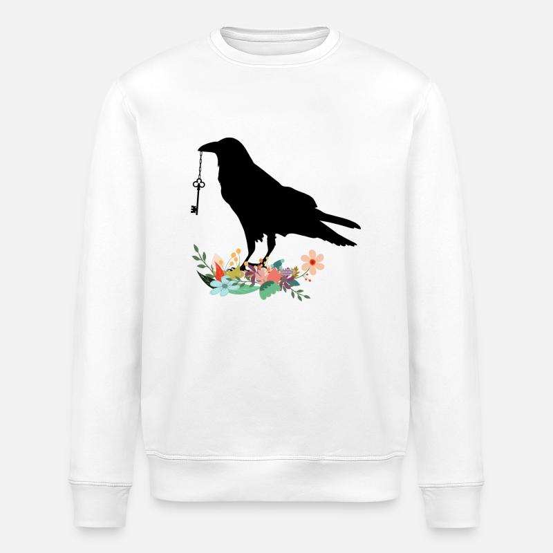 corbeau - Sweat bio ROLLER Stanley/Stella Unisexe - blanc