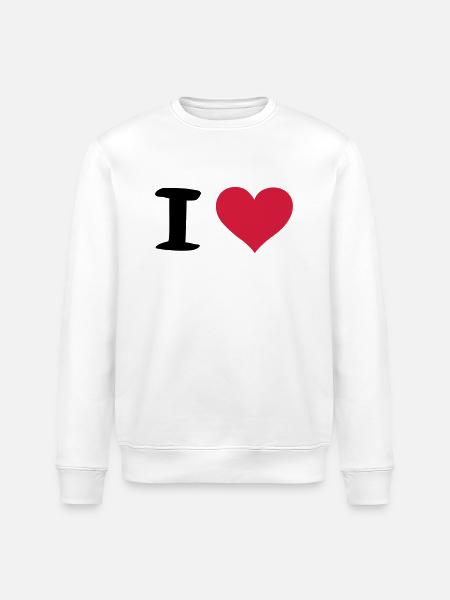 i heart - Stanley/Stella Unisex Bio-Sweatshirt ROLLER - Weiß