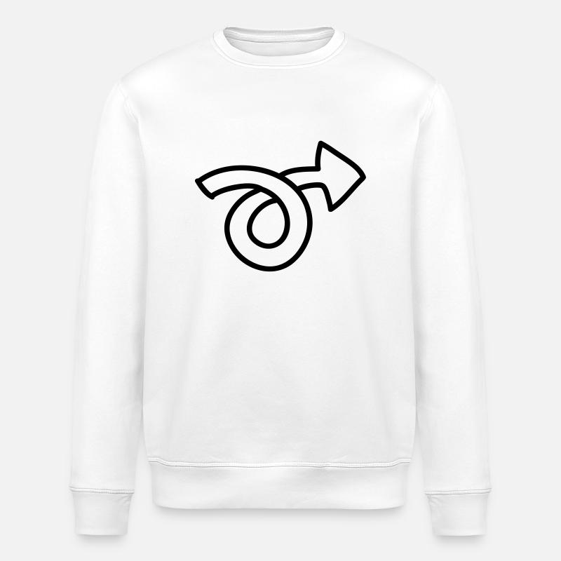 krummer Pfeil - line - Stanley/Stella Unisex Bio-Sweatshirt ROLLER - Weiß