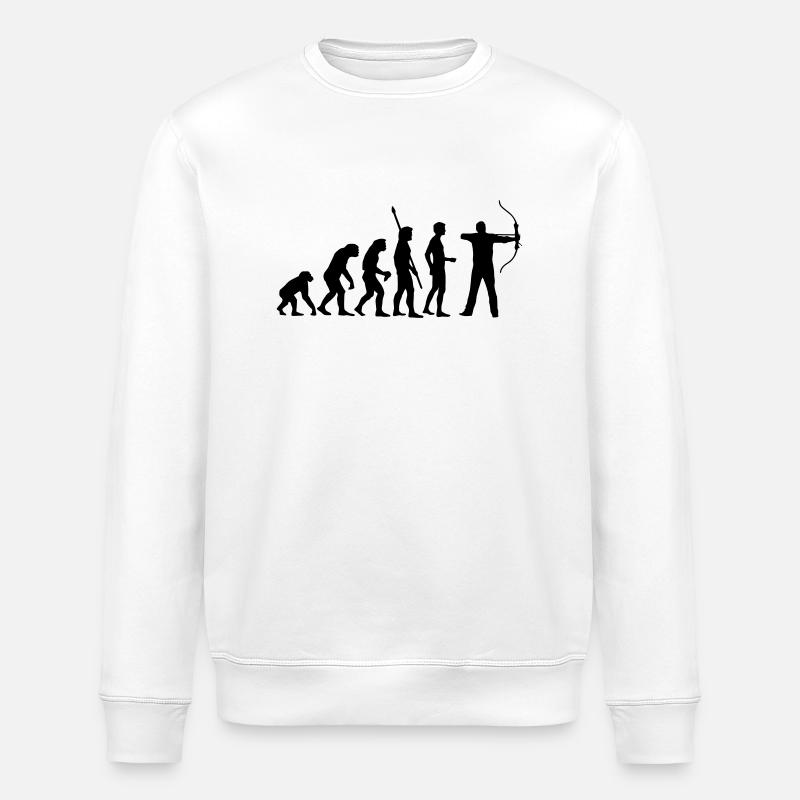 evolution_bogenschiessen - Stanley/Stella Unisex Bio-Sweatshirt ROLLER - Weiß