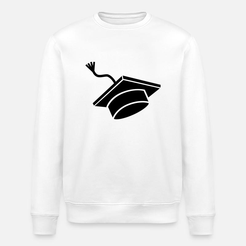 Mortarboard - Stanley/Stella ROLLER Unisex Organic Sweatshirt - white