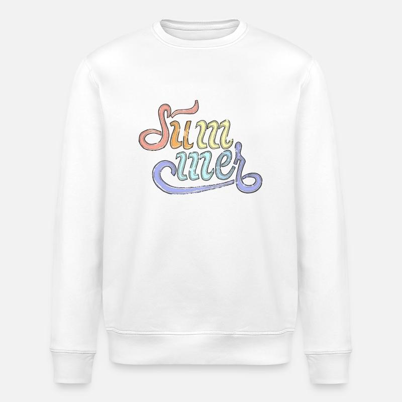Retro Sommer - Stanley/Stella Unisex Bio-Sweatshirt ROLLER - Weiß