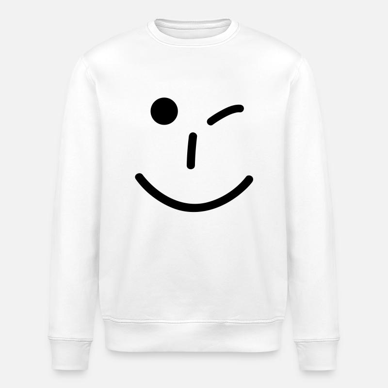 Smiley - Sweat bio ROLLER Stanley/Stella Unisexe - blanc