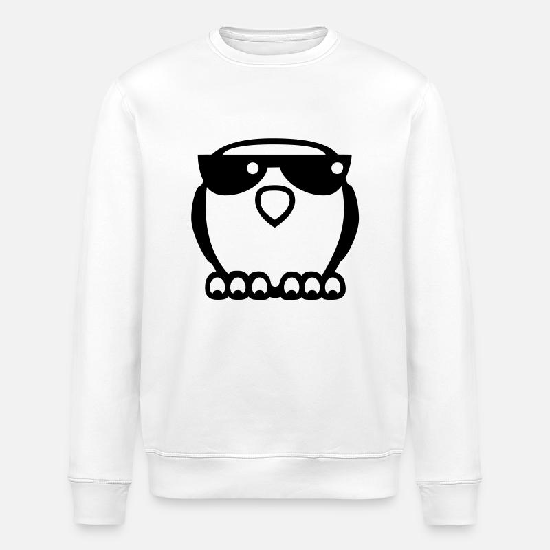 Cool owl - Stanley/Stella ROLLER Unisex Organic Sweatshirt - white