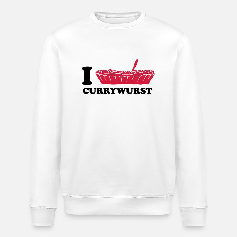 I Love Currywurst - Stanley/Stella ROLLER Unisex Organic Sweatshirt - white