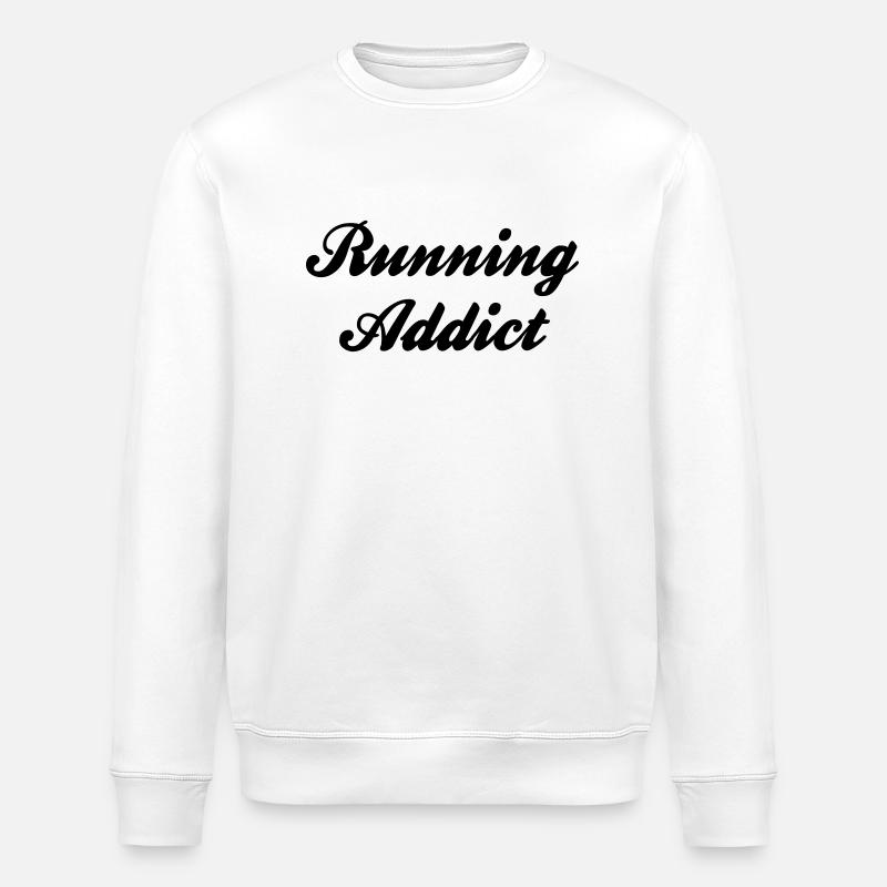 running addict - Stanley/Stella Unisex Bio-Sweatshirt ROLLER - Weiß