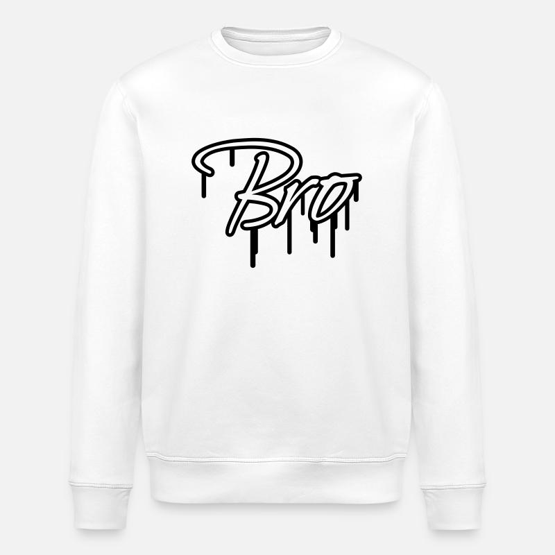 Bro Graffiti Design - Sweat bio ROLLER Stanley/Stella Unisexe - blanc