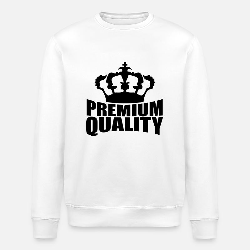 Premium Quality Crown Design - Stanley/Stella ROLLER Unisex Organic Sweatshirt - white