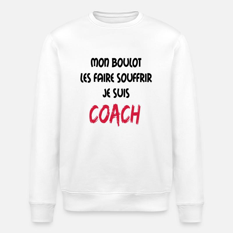 Mon boulot coach 2 - Sweat bio ROLLER Stanley/Stella Unisexe - blanc