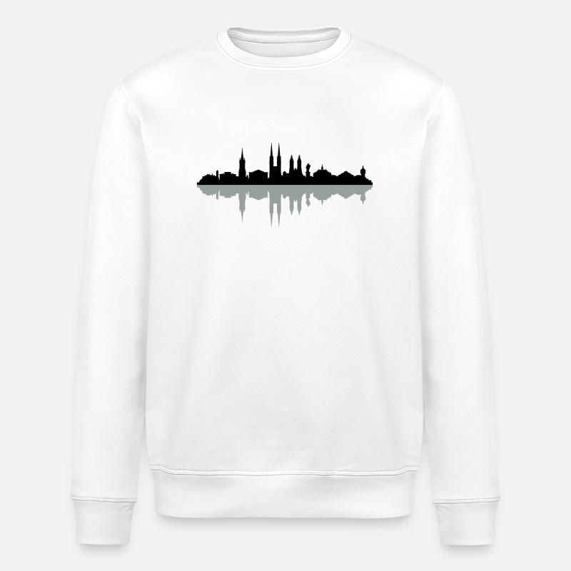Skyline Halle Schatten - Stanley/Stella Unisex Bio-Sweatshirt ROLLER - Weiß