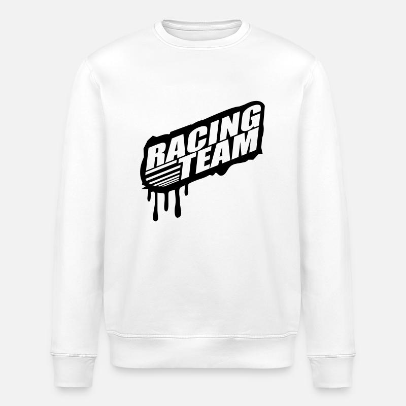 Racing Team Graffiti Stamp - Stanley/Stella ROLLER Unisex Organic Sweatshirt - white