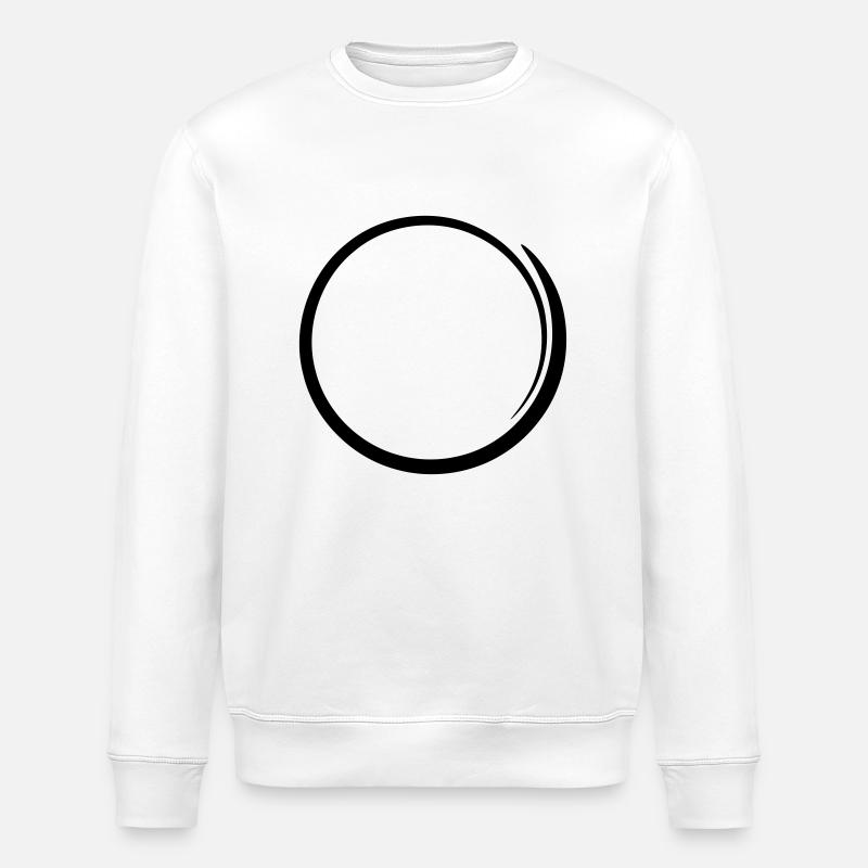 Circle frame - Stanley/Stella ROLLER Unisex Organic Sweatshirt - white