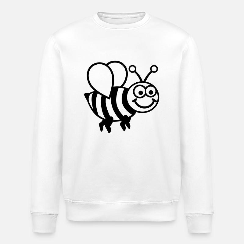 Bee - Stanley/Stella ROLLER Unisex Organic Sweatshirt - white