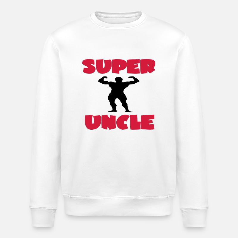 Super uncle - Stanley/Stella ROLLER Unisex Organic Sweatshirt - white