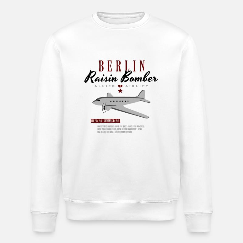 Berliner Luftbrücke - Stanley/Stella Unisex Bio-Sweatshirt ROLLER - Weiß