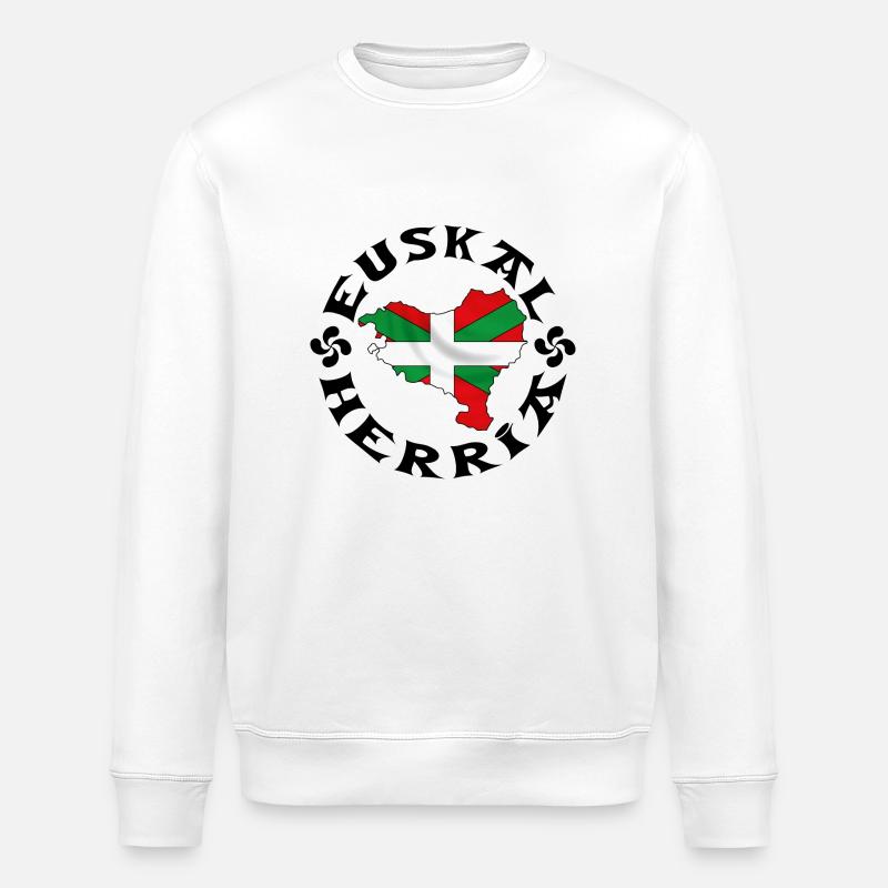 Euskal Herria - Pays Basque - Sweat bio ROLLER Stanley/Stella Unisexe - blanc