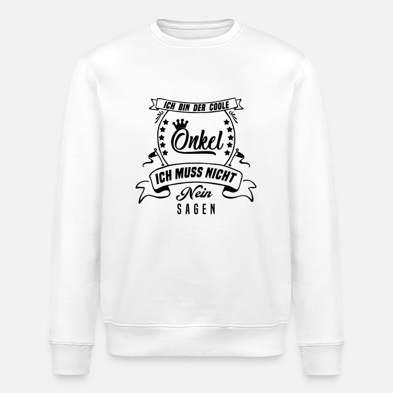 Cooler Onkel - Stanley/Stella Unisex Bio-Sweatshirt ROLLER - Weiß