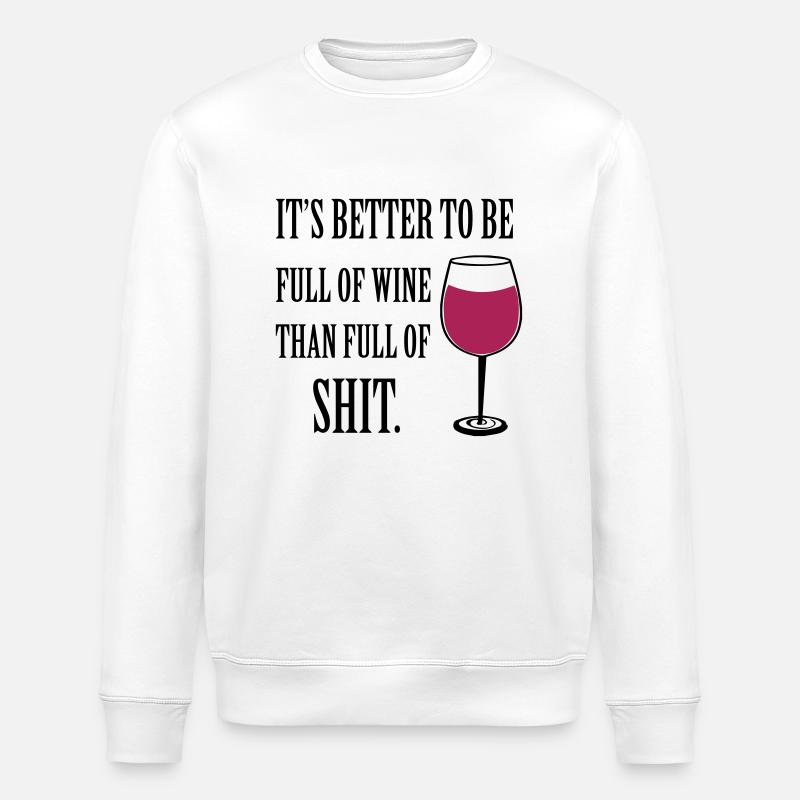 Wine - Stanley/Stella ROLLER Unisex Organic Sweatshirt - white