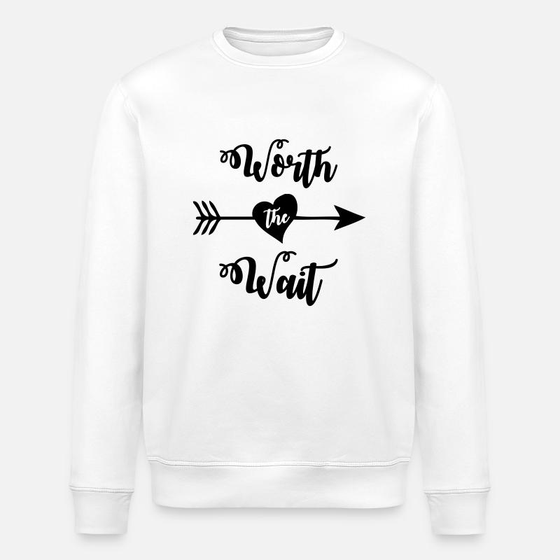 Worth the wait - Stanley/Stella ROLLER Unisex Organic Sweatshirt - white