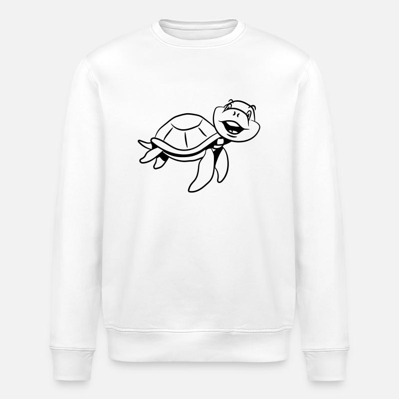 tortue eau océan - Sweat bio ROLLER Stanley/Stella Unisexe - blanc