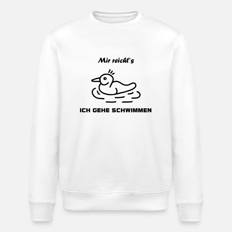 Ente schwimmen - Stanley/Stella Unisex Bio-Sweatshirt ROLLER - Weiß