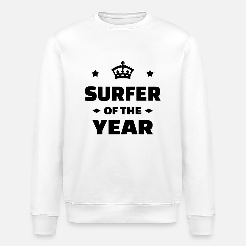 surf / surfeur / surfer / plage - Sweat bio ROLLER Stanley/Stella Unisexe - blanc