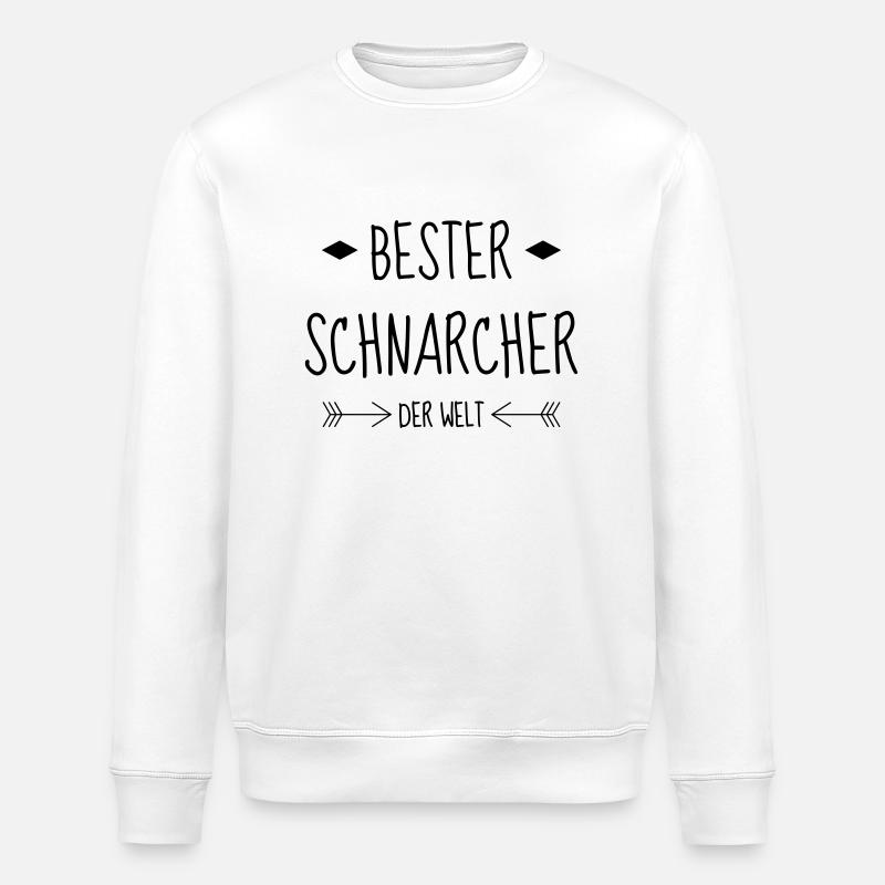 Schnarchen / Schnarcher / Schlaf / Schnarcherin - Stanley/Stella Unisex Bio-Sweatshirt ROLLER - Weiß